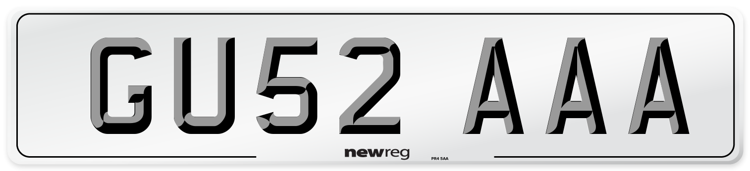 GU52 AAA Number Plate from New Reg
